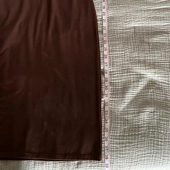 Reformation Brown Square Neck Bodycon Dress XS - Picture 7 of 10